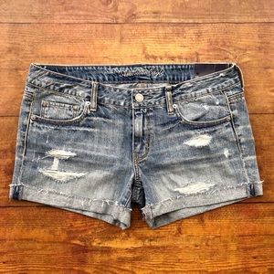 (Sold) American eagle distressed midi shorts